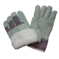 Боа Полная подкладка Кожаная паста Манжета Зимние теплые рабочие перчатки для риггера